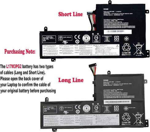 بطارية كمبيوتر محمول OUWEE L17M3PG2 متوافقة مع Lenovo Legion Y7000-2019 Y7000P-1060 Y530-15ICH-1060 Y540-15IRH Y540-17IRH Series L17C3PG2 5B10Q88555 5B10Q88559 11.52V 57Wh 4955mAh (طويلة) الخط) in Saudi Arabia