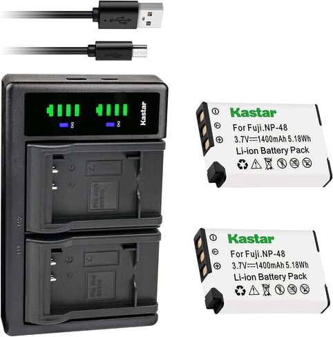 Kastar LTD2 USB Battery Charger Replacement for Fujifilm NP-48 FNP-48 NP48 FNP48 Battery, Fujifilm XQ1 Digital Camera, Fujifilm XQ2 Digital Camera in Kuwait