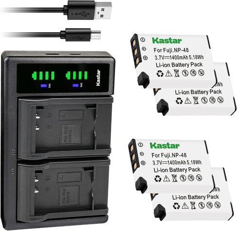 Kastar LTD2 USB Battery Charger Replacement for Fujifilm NP-48 FNP-48 NP48 FNP48 Battery, Fujifilm XQ1 Digital Camera, Fujifilm XQ2 Digital Camera in Kuwait
