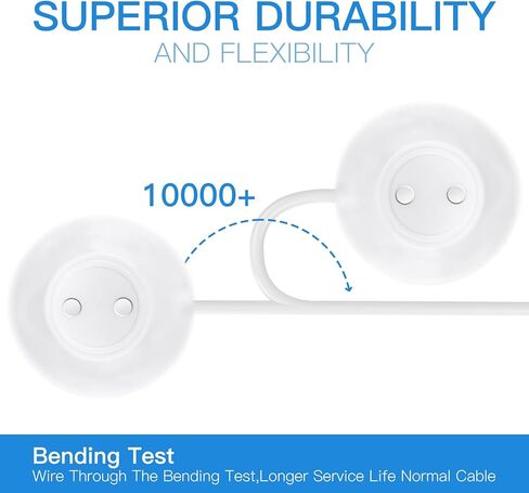 AREYTECO Rose Charger, 2 Pack Replacement USB Charging Cable, Endpoint Center Spacing 0.47 Inch/12mm, Standing Magnetic Adapter - White in Kuwait