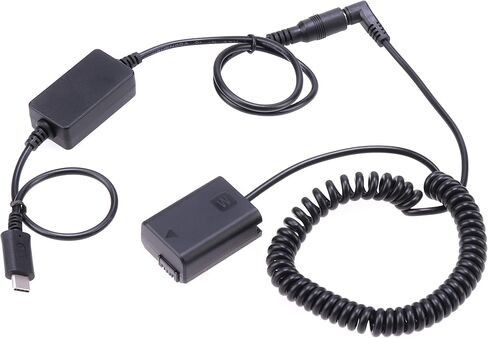 Fotga Power Bank USB Type-C USB-C كابل محول الطاقة + بطارية الدمية NP-FW50 لسوني NEX7 DSC-RX10 II III IV A7 A7R A7S A7II A7RII A7SII A5100 A6000 A6100 A6300 A7000 A6400 A6500 ZV-E10 DSLR in Saudi Arabia