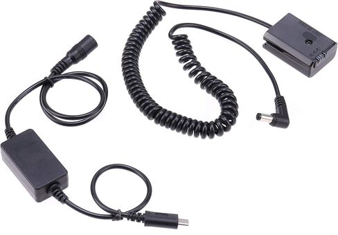Fotga Power Bank USB Type-C USB-C كابل محول الطاقة + بطارية الدمية NP-FW50 لسوني NEX7 DSC-RX10 II III IV A7 A7R A7S A7II A7RII A7SII A5100 A6000 A6100 A6300 A7000 A6400 A6500 ZV-E10 DSLR in Saudi Arabia