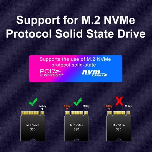 M.2 NVMe to PCI-e x1 Card Adapter Board with Heat Sink for NVMe M.2 (M Key or B MKey) SSD 2280/2260/2242/2230 (KT082) in Kuwait