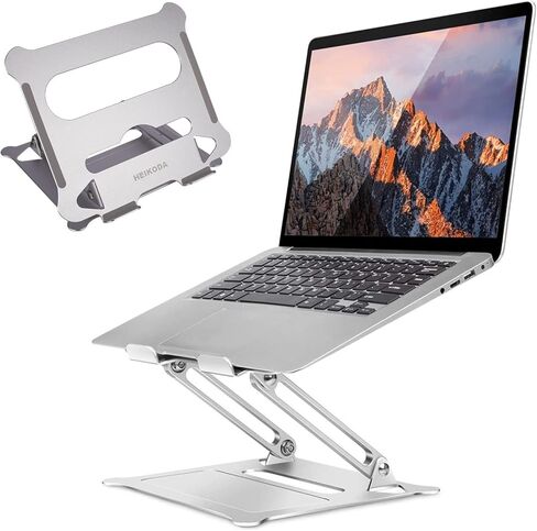 Fbrand Aluminum Laptop Stand for Desk, Portable Computer Stand for Laptop, Notebook Laptop Riser for Desk, Ergonomic Adjustable Height Notebook Stand Holder for 11 to 17 in Mac MacBook Pro Air Dell in Saudi Arabia