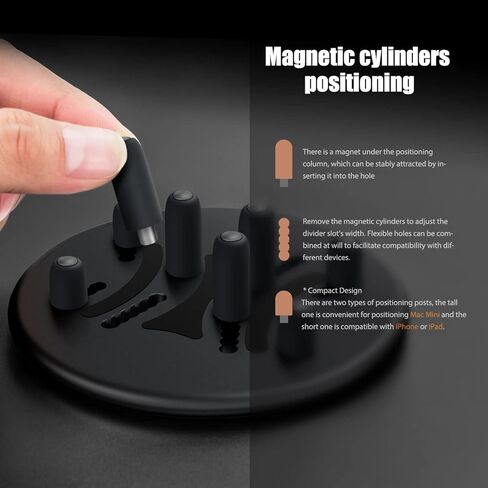 Magnetic Laptop & Mac Mini Vertical Stand Organizer, enGMOLPHY Magnetic Laptop Computer Holder Desktop Stand for New Retina Apple MacBook Pro/Air, Mac Mini, Apple TV, iPad Pro and Cell Phones in Kuwait
