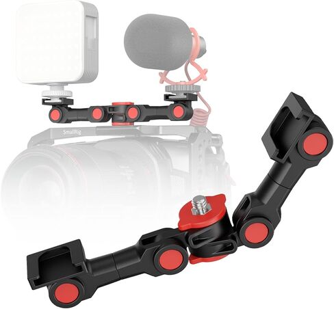 SmallRig الحذاء البارد محول تركيب تدوير المزدوج الحذاء البارد تمديد قوس الحذاء الساخن محول تركيب ل مصباح ليد/ميكروفون 3483B in Kuwait