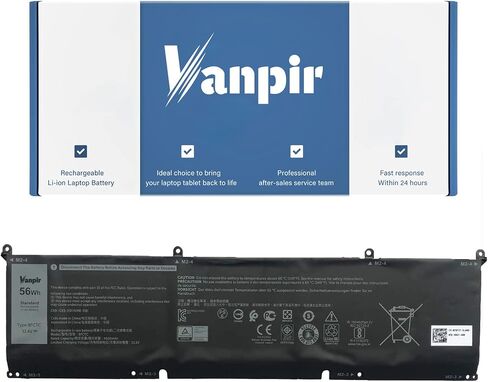بطارية كمبيوتر محمول VANPIR 8FCTC متوافقة مع Dell XPS 15 9500 Precision 5550 Alienware M15 R3 R4 M17 R3 R4 Series Notebook 69KF2 08FCTC 70N2F 070N2F 0P8P1P 0DVG8M 0M59JH 11.4V 56Wh 4650mAh in Saudi Arabia