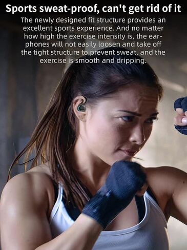 سماعات أذن لاسلكية، سماعات رأس بلوتوث 5.3 رياضية، سماعة أذن بلوتوث مع ميكروفون عميق، سماعات أذن لاسلكية بخاصية إلغاء الضوضاء، سماعات أذن مع خطافات أذن IP7 مقاومة للماء لهاتف iPhone/Android in Kuwait
