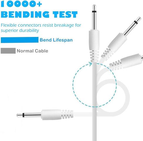 BATSOEASY 2 Pack 2.62ft Replacement DC Charging Cable, USB to DC 2.5mm Wand Vibrating Massager Charger Cord (NOT Barrel Jack) in Kuwait