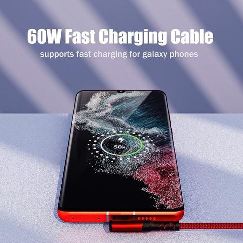 Type C Charger Fast Charging, Right Angle USB to USB C Cable [10ft] in Saudi Arabia