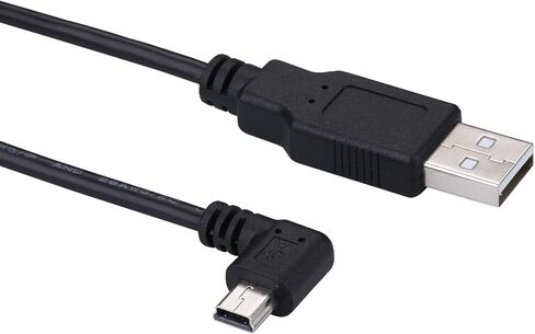 3M USB A to Mini B USB Cable 90 Degree Data Sync Charge Cord with 5 pcs Wiring Clips for Nextbase Dash Cam Car GPS Navigator DVR Digital Camera (Right Angle) in Saudi Arabia