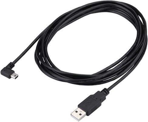 3M USB A to Mini B USB Cable 90 Degree Data Sync Charge Cord with 5 pcs Wiring Clips for Nextbase Dash Cam Car GPS Navigator DVR Digital Camera (Right Angle) in Saudi Arabia