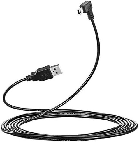 3M USB A to Mini B USB Cable 90 Degree Data Sync Charge Cord with 5 pcs Wiring Clips for Nextbase Dash Cam Car GPS Navigator DVR Digital Camera (Right Angle) in Saudi Arabia