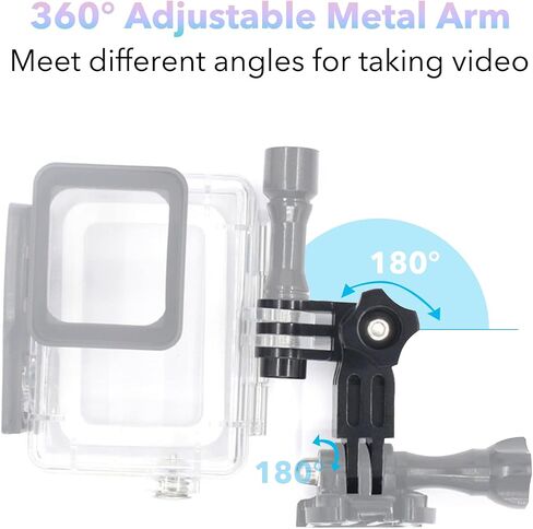 Aluminum 1/4 Inch Tripod Mount Adapter, 2 Pieces, Black & Red, for GoPro Hero 11/10/9/8/7/6/5/4/3 Session DJI OSMO AKASO Campark YI Action Camera in Saudi Arabia