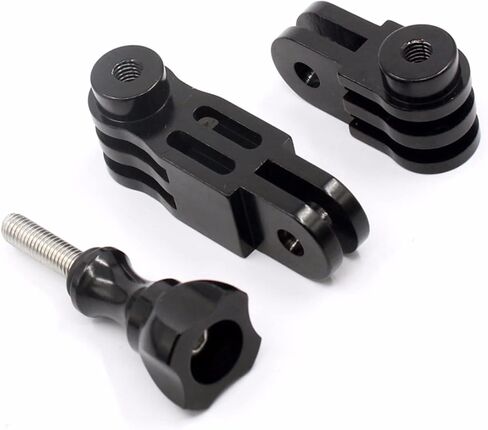 Aluminum 1/4 Inch Tripod Mount Adapter, 2 Pieces, Black & Red, for GoPro Hero 11/10/9/8/7/6/5/4/3 Session DJI OSMO AKASO Campark YI Action Camera in Saudi Arabia