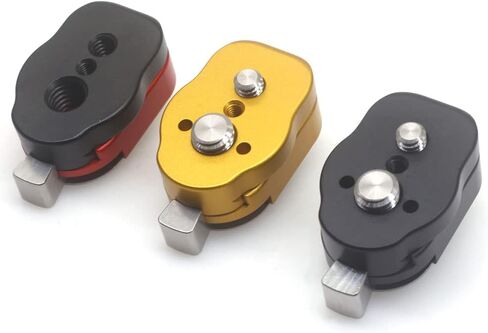 Mini Quick Release Plate System with 3/8 Screws M3 for Camera Monitors, Arms, Accessories, Microphones, Key Lights (Gold) in Saudi Arabia