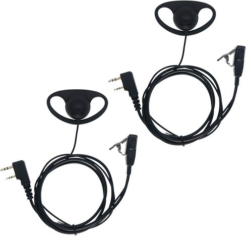 Walkie Talkie Earpiece with Mic 2 Pin D Shape Ear-Clip Headset in Saudi Arabia