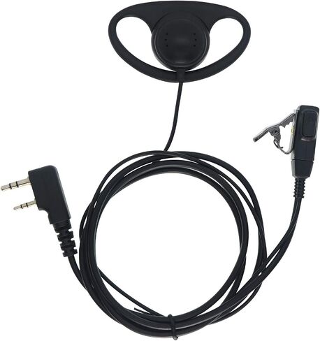 Walkie Talkie Earpiece with Mic 2 Pin D Shape Ear-Clip Headset in Saudi Arabia