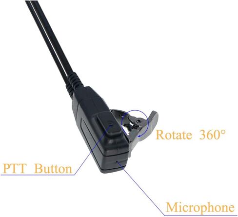 Walkie Talkie Earpiece with Mic 2 Pin D Shape Ear-Clip Headset in Saudi Arabia