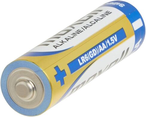 Maxell - 723465، بطارية قلوية AA موثوقة - تدوم 10x طويلة مع أداء 1.5 فولت مع خالية من الزئبق والكادميوم - مثالية للوحات المفاتيح اللاسلكية والماوس والساعات والمصابيح الكاشفة والألعاب - عبوة من 4 قطع in Kuwait