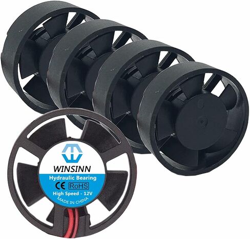WINSINN 30mm Round Fan Circle 12V, Micro 12 Volt Ring Fans Loop 3010 Hydraulic Bearing, Brushless Cooling 31.5x10mm 2PIN (Pack of 5Pcs) in Saudi Arabia
