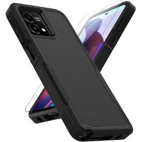 حافظة Moto G Stylus 5G 2023: غطاء هاتف خلوي واقٍ بطبقة مزدوجة وشديد التحمل ومقاوم للصدمات مع واقي شاشة - ممتص الصدمات للحماية العسكرية - Motorola Moto G Stylus 5G 2023، أسود in Kuwait