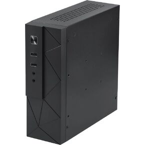 هيكل Goodisory MX01 SECC بدون مروحة Mini ITX HTPC مع فتحة محرك أقراص ثابتة مقاس 3.5 بوصة وقاعدة عمودية (أسود) in Kuwait