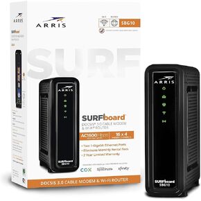 arris surfboard ac1600 dual band router with 16x4 docsis 3.0 cable modem black (Renewed) in Saudi Arabia