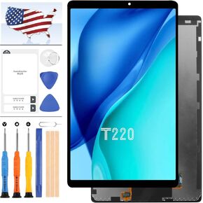 Screen Replacement for Samsung Tab A7 Lite 2021 SM-T220 LCD T220 Display Touch Screen Digitizer Glass Panel Assembly Repair Parts Kit 8.7inch (Black no Frame)