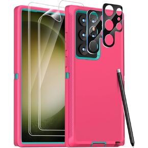 FEIYAR HOME for Samsung Galaxy S23 Ultra Case: [Military Grade Shockproof] with 2Pcs [Camera Protector + Soft Screen Protector] Heavy Duty Protection Phone Case for Galaxy S23 Ultra 5G-Black in Kuwait