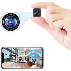 كاميرا مراقبة منزلية WIFI، كاميرا مراقبة داخلية لاسلكية 1080P HD مع وظيفة الرؤية الليلية، كشف الحركة وتطبيق الهاتف، بطارية مدمجة، كاميرا للقطط والكلاب للحيوانات الأليفة الآمنة في المنزل. in Kuwait