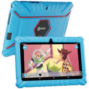 Contixo 7" Android Kids Tablet 32GB, includes 50+ Disney Storybooks & Stickers (Value $200), Kid-Proof Case, (2023 Model V8) - Blue