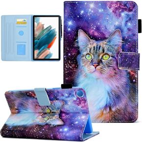 KEROM Case for Samsung Galaxy Tab A8 10.5 inch 2022 (SM-X200/X205/X207), Premium PU Leather Smart Folio Stand Cover with Auto Sleep Wake and Multiple Viewing Angles, Cute Unicorn