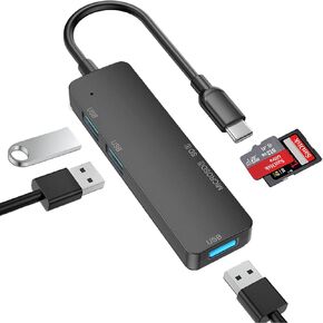محول قارئ بطاقات SD USB C، محول قارئ بطاقات Micro SD TF من النوع C، محول قارئ بطاقات ذاكرة 5 في 1 USB C إلى USB لسطح MacBook Pro ومعظم أجهزة UBC C in Kuwait