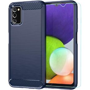 جراب M MAIKEZI لهاتف Samsung A03S، جراب Galaxy A03S مع واقي شاشة HD، جراب واقٍ من المطاط الناعم المرن ممتص للصدمات لهاتف Samsung Galaxy A03S (رمادي TPU مصقول) in Kuwait