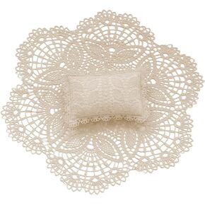 Camidy Newborn Photography Props, 2pcs Hollow Out Photo Mat Posing Pillow Set, Baby Photoshoot Sheet with Cute Pillow Shower Birthday Party Photo Props for Infant Boys Girls in Kuwait