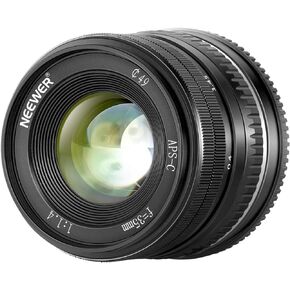 Neewer 35 مم F1.4 عدسة كبيرة من الألومنيوم APS-C متوافقة مع كاميرات Sony E Mount Mirrorless Camera A7III A9 NEX 3 3N 5 NEX 5T NEX 5R NEX 6 7 A6400 A5000 A5100 A600 A6100 A630 0 A655 0 00 in Saudi Arabia