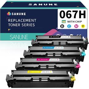 SANUNE CRG-067H بديل حبر عالي الإنتاجية لمجموعة خراطيش الحبر Canon 067 H، متوافقة مع طابعة Canon Color imageCLASS MF656Cdw LBP632Cdw LBP633Cdw MF653Cdw (1 أسود/سماوي/أرجواني/أصفر) in Kuwait