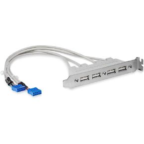 StarTech.com 4 Port USB A Female Slot Plate Adapter - USB panel - 4 pin USB Type A (F) (USBPLATE4) in Saudi Arabia