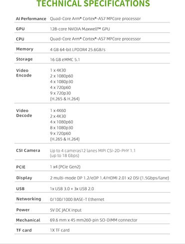 youyeetoo Jetson Nano Developer Kit, Onboard 16GB EMMC,Support SD Card SSD Extensions for AI Machine Learning(Fan Cooling) in Kuwait