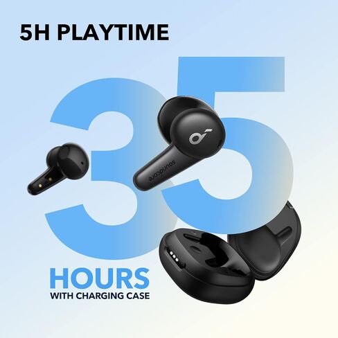 سماعات أذن Soundcore Life Note 3S True Wireless من Anker Life Note 3، صوت قوي، 4 ميكروفونات للمكالمات الواضحة، راحة فائقة، شحن لاسلكي، وقت تشغيل 35 ساعة مع شحن سريع، تطبيق للحصول على صوت مخصص in Saudi Arabia