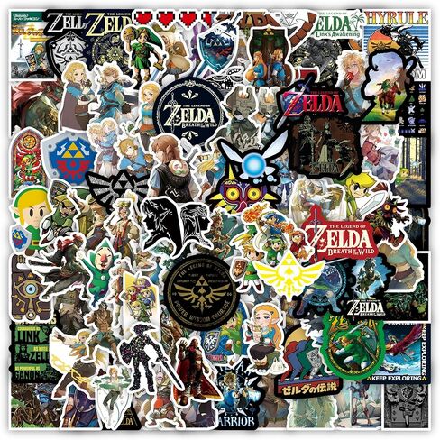100 قطعة من ملصقات ألعاب Bonitzdm The Legend of Zelda، ملصقات فينيل مقاومة للماء لأجهزة الكمبيوتر المحمول، ممتص الصدمات، لوح التزلج، زجاجات المياه، الكمبيوتر، الهاتف، أشياء رائعة للمراهقين والأطفال والبالغين in Kuwait
