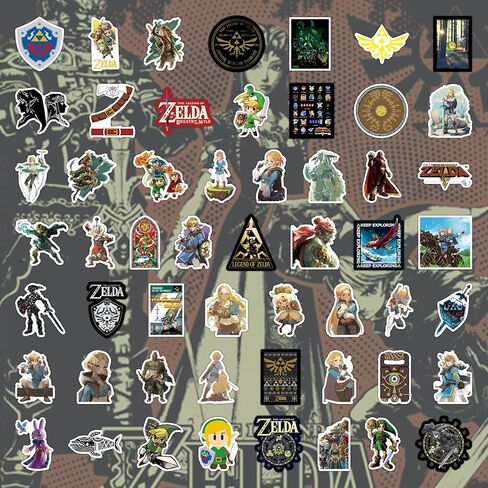 100 قطعة من ملصقات ألعاب Bonitzdm The Legend of Zelda، ملصقات فينيل مقاومة للماء لأجهزة الكمبيوتر المحمول، ممتص الصدمات، لوح التزلج، زجاجات المياه، الكمبيوتر، الهاتف، أشياء رائعة للمراهقين والأطفال والبالغين in Kuwait