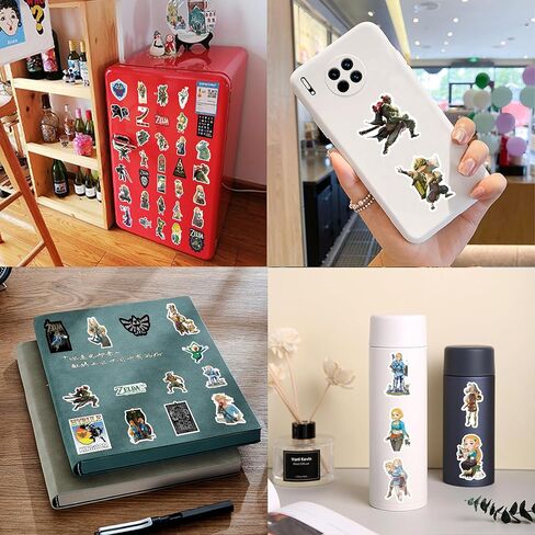 100 قطعة من ملصقات ألعاب Bonitzdm The Legend of Zelda، ملصقات فينيل مقاومة للماء لأجهزة الكمبيوتر المحمول، ممتص الصدمات، لوح التزلج، زجاجات المياه، الكمبيوتر، الهاتف، أشياء رائعة للمراهقين والأطفال والبالغين in Kuwait