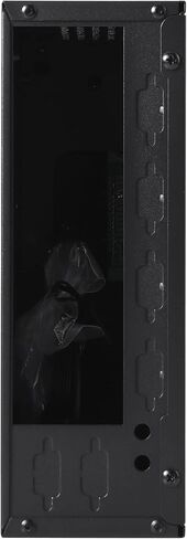 هيكل Goodisory MX01 SECC بدون مروحة Mini ITX HTPC مع فتحة محرك أقراص ثابتة مقاس 3.5 بوصة وقاعدة عمودية (أسود) in Kuwait
