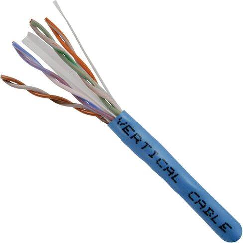 كابل عمودي Cat6، 550 ميجاهرتز، UTP، 23AWG، نحاس عاري صلب، 1000 قدم، كابل إيثرنت بالجملة - سلسلة 060، أزرق in Kuwait