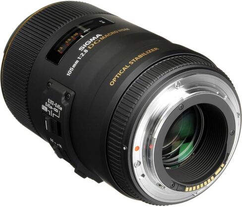 Sigma 105mm f/2.8 EX DG OS HSM Macro Lens for Canon EF Mount (Intl) Standard Bundle with 6AVE Deluxe Camera Lens Cleaning Kit in Saudi Arabia