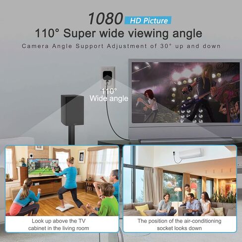 شاحن هاتف LIZVIE، منفذ شحن USB، كشف الحركة مع تطبيق WiFi عن بعد، منبه لأمن المكتب المنزلي in Kuwait