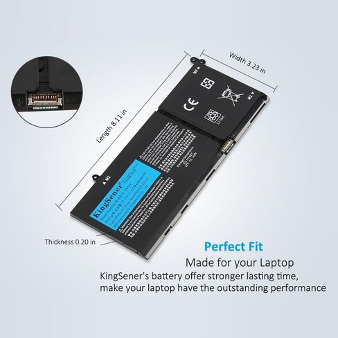 KingSener G91J0 Laptop Battery for Dell Inspiron 5515 5625 5410 7415 for Dell Latitude 3320 for Dell Vostro 5620 5625 11.25V 41Wh/3644mAh in Saudi Arabia