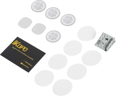 IKOPO لوحة معدنية عالمية - (2 مستطيل، 4 دائري) مناسبة للهاتف المغناطيسي تثبيت السيارة، لوحات معدنية تلتصق على الهاتف الخلوي مع أقوى لاصق VHB in Kuwait